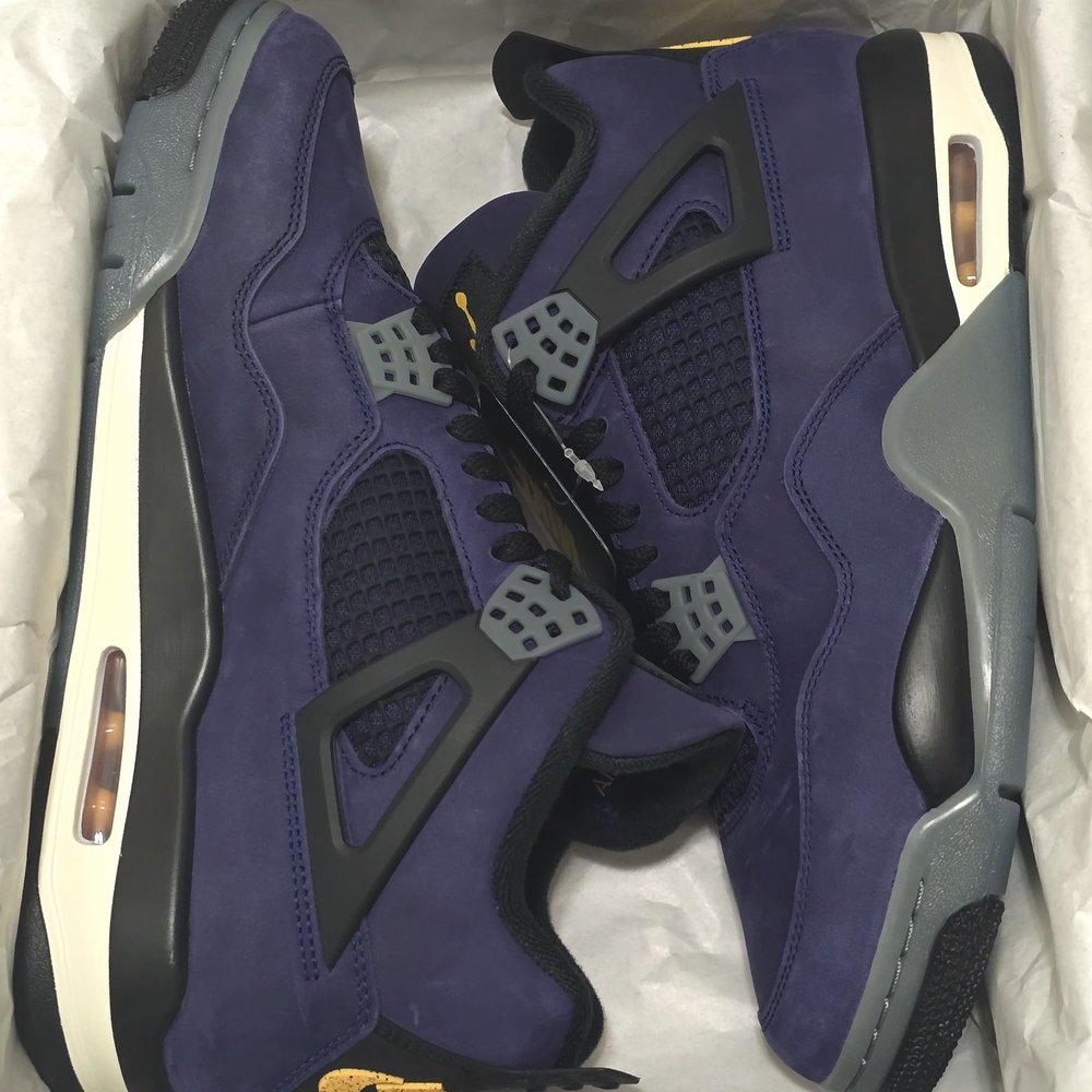 NWT AIR JORDAN 4 RETRO IMPERIAL PURPLE/MULTI-COLOR VIOLET MEN 10.5